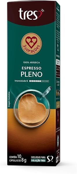 Cápsula Café Espresso Pleno TRES 3 Corações