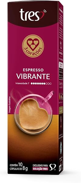 Cápsula Café Espresso Vibrante TRES 3 Corações