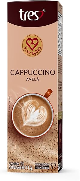 Cápsula Cappuccino Avelã TRES 3 Corações