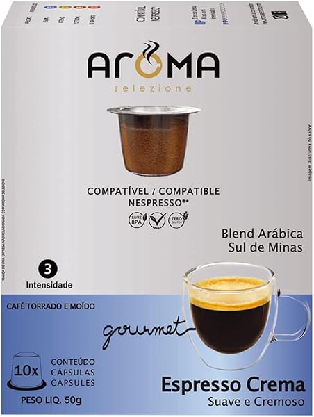 Cápsulas de Café Aroma Compatíveis com Nespresso
