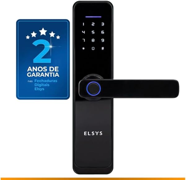 Fechadura Digital de Embutir Wi-Fi com Biometria Elsys