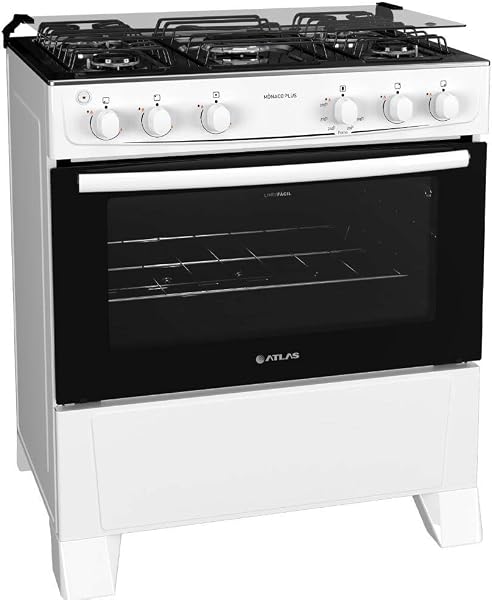 Fogão Atlas Mônaco Plus 5 Bocas (Mesa Inox)