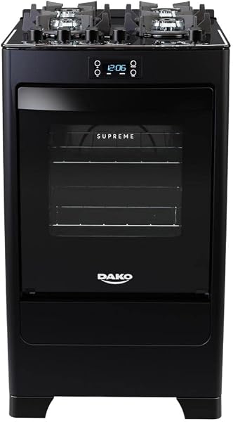 Fogão Dako Supreme Black Glass 4 Bocas com Timer