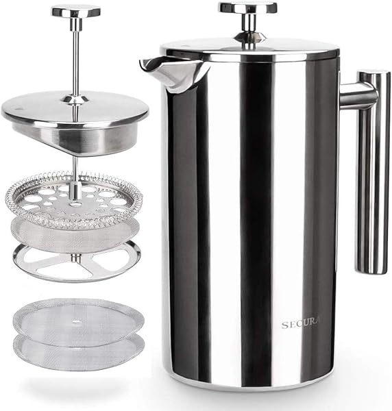 Prensa Francesa Secura 700 ml em Aço Inox